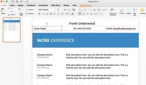 How To Make a Resume in PowerPoint | PowerPoint Tips & Presentation Design | Scoop.it