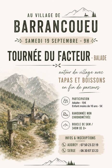 Tourn&eacute;e du facteur &agrave; Barrancoueu le 19 septembre | Vall&eacute;es d'Aure & Louron - Pyr&eacute;n&eacute;es | Scoop.it