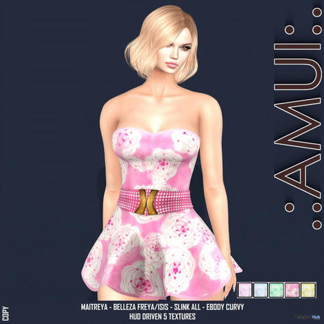 Amelia Dress Fatpack Teleport Hub Group Gift by AMUI | Teleport Hub - Second Life Freebies | Second Life Freebies | Scoop.it