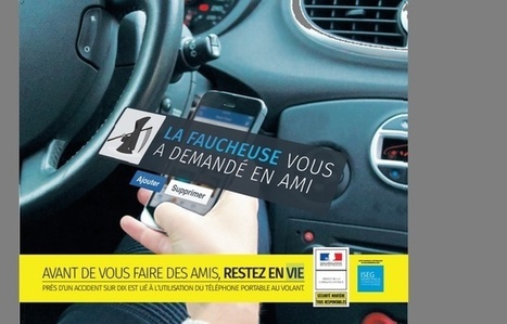 Nantes: «La Faucheuse vous a demandé en ami», la nouvelle campagne contre le téléphone au volant | Epic pics | Scoop.it