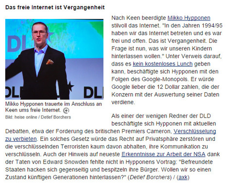 DLD-Konferenz: Das Internet ist "kaputt und antisozial" | Social Media | Privacy | Cyberespionage | 21st Century Learning and Teaching | Scoop.it