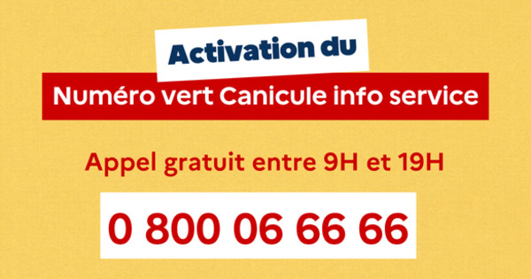 Vague de chaleur Activation du num&eacute;ro vert &laquo; Canicule info service &raquo; au 0800 06 66 66 | CREADOC Nice | Scoop.it