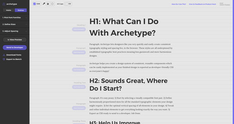 Archetype Digital Typography Design Tool By Ou