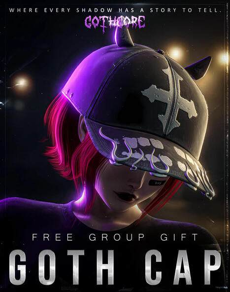 Goth Cap GOTHCORE Event May 2026 Group Gift by CORE EVENTS | Teleport Hub - Second Life Freebies | Second Life Freebies | Scoop.it