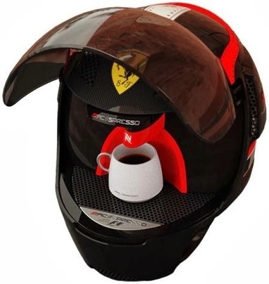 Ferrari Helmet | Espresso Machine - Grease n Gasoline | Cars | Motorcycles | Gadgets | Scoop.it
