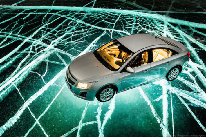 Photographers Take Epic Car Photographs by Lighting Up a Frozen Lake from Below | Machinimania | Scoop.it