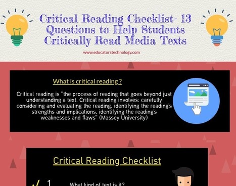 Critical Reading Checklist for Students | Help and Support everybody around the world | Scoop.it