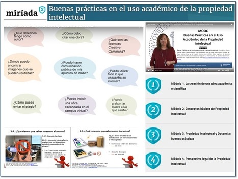MOOC BUENAS PRÁCTICAS EN EL USO ACADÉMICO DE LA PROPIEDAD INTELECTUAL | Education 2.0 & 3.0 | Scoop.it