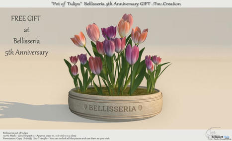 Pot of Tulips Bellisseria 5th Anniversary April 2024 Gift by Tm Creation | Teleport Hub - Second Life Freebies | Second Life Freebies | Scoop.it