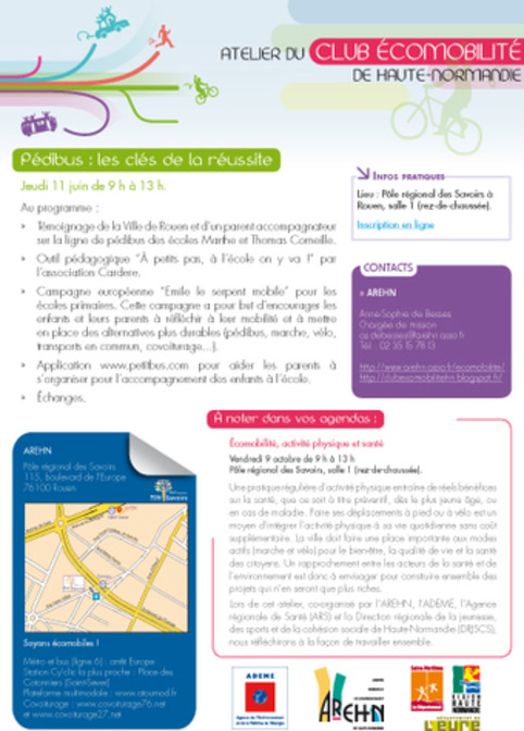Ville, mobilit&eacute; et sant&eacute; - Vendredi 9 octobre 2015, Rouen - Atelier du club Ecomobilit&eacute; Haute-Normandie | Veille territoriale AURH | Scoop.it