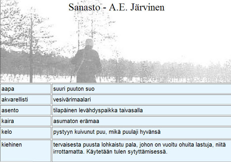 A.E. Järvinen, sanasto / Suomen Metsästysmuseo | 1Uutiset - Lukemisen tähden | Scoop.it