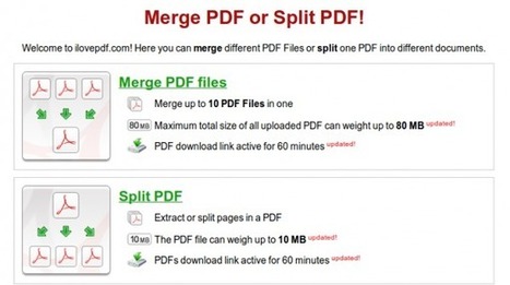 Transformando PDF en doc, ppt o xls, dividiendo páginas, juntando archivos… | TIC & Educación | Scoop.it