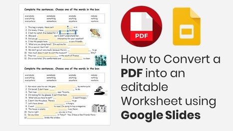 How to Convert a PDF into an editable Worksheet using Google Slides via Slidesmania | Distance Learning, mLearning, Digital Education, Technology | Scoop.it