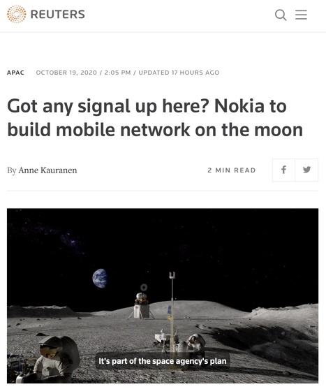 Got any signal up here? Nokia to build mobile network on the moon | cross pond high tech | Scoop.it