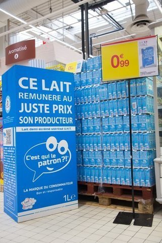 Carrefour : Grâce à vous, nous avons vendu 500.000 briques du lait qui rémunère mieux son producteur | Lait de Normandie... et d'ailleurs | Scoop.it