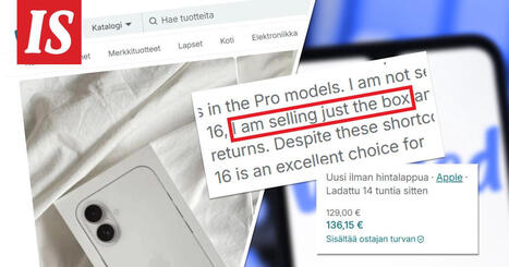 Vintediss&auml; myytiin iPhone 16:n laatikkoa 129 eurolla | A1Uutiset | Scoop.it