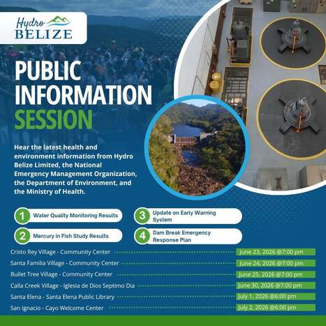 Hydro Belize Public Information Sessions June 2026 | Cayo Scoop!  The Ecology of Cayo Culture | Scoop.it