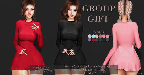 Naila Dress Fatpack December 2025 Group Gift by MeHoney | Teleport Hub - Second Life Freebies | Second Life Freebies | Scoop.it