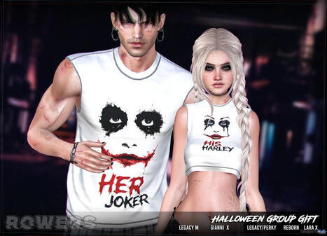 Her Joker & His Harley Tops Halloween 2026 Group Gift by Rowers | Teleport Hub - Second Life Freebies | Second Life Freebies | Scoop.it