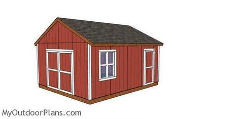 16x18 Gable Shed Plans - Free PDF Download | MyOutdoorPlans | Free Woodworking Plans and Projects, DIY Shed, Wooden Playhouse, Pergola, Bbq | Furniture Plans | Scoop.it