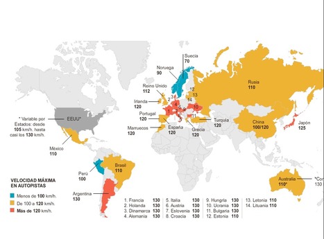Les limites de vitesse dans le monde | Journalisme graphique | Scoop.it