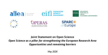 Joint Statement on Open Science: Open Science as a pillar for strengthening the European Research Area. Opportunities and remaining barriers | InfoDoc - Information Scientifique Technique | Scoop.it