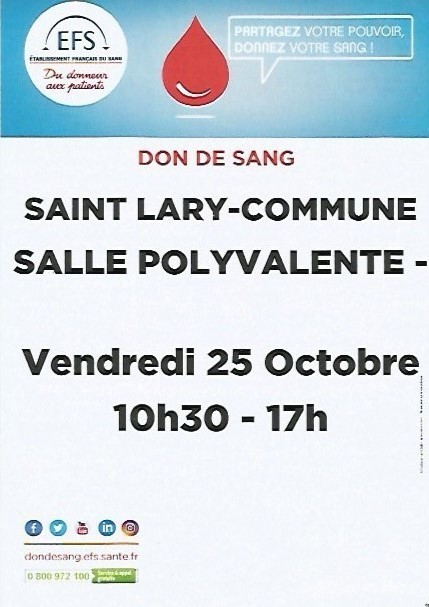 Merci aux 67 donneurs de sang qui se sont présentés à Saint-Lary Soulan le 25 octobre | ADSVA | Vallées d'Aure & Louron - Pyrénées | Scoop.it