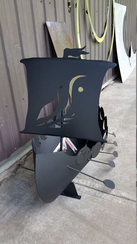 Amazing Metal Viking Ship Fire Pit 1001 Garde