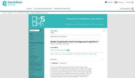 Quelle IA générative dans l’enseignement supérieur ? : Retours du colloque SITE2025 | IA générative (IAg) et pédagogie | Scoop.it