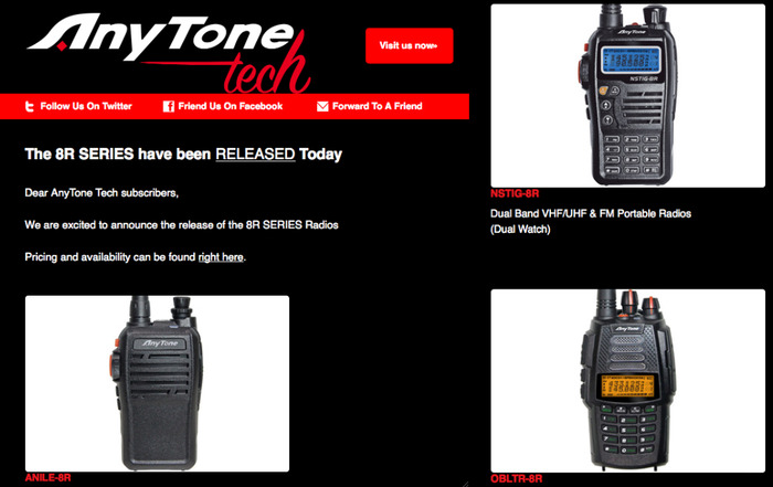 NEW COMMS FROM AnyTone Tech: The 8R Series is AVAILABLE Today - News Release | Thumpy's 3D House of Airsoft™ @ Scoop.it | Scoop.it