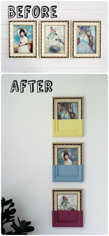 DIY : Paint dipped vintage picture frames | 1001 Recycling Ideas ! | Scoop.it