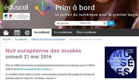 Ressources autour de la #NuitdesMusees #NDM2016 pour le primaire sur #Primabord avec #Edutheque | TUICnumérique | Scoop.it
