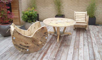 Build A Rocking Chair With A Wooden Cable Reel