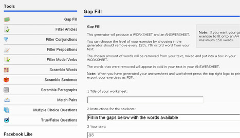 Gap Fill | Teach english | learn english | english tools | Free english lessons | tools for english | | A1Uutiset | Scoop.it