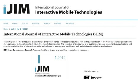 International Journal of Interactive Mobile Technologies (iJIM) | Digital Delights | Scoop.it
