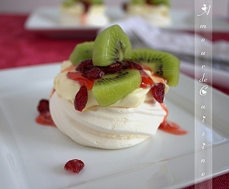 recette de pavlova, au kiwi et cranberry | recettes pour le dessert : gateaux, desserts et patisseries, boissons rafraichissantes ou boissons chaudes selon la saison | Scoop.it