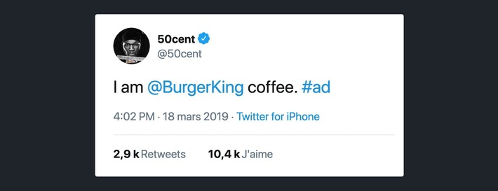 Burger King fait appel à 50 Cent pour son café… à 50 centimes | Médias sociaux : Conseils, Astuces et stratégies | Scoop.it