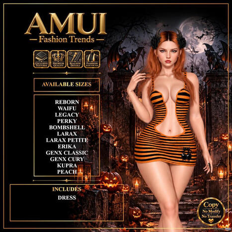 Sally Dress Halloween Edition October 2026 Group Gift by AMUI | Teleport Hub - Second Life Freebies | Second Life Freebies | Scoop.it