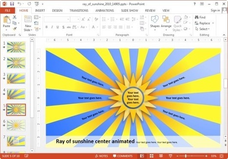 Animated Ray Of Sunshine Template For PowerPoint | Distance Learning, mLearning, Digital Education, Technology | Scoop.it