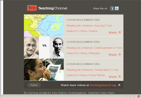Teaching Channel Videos: Reading Like a Historian | Doing History | Scoop.it