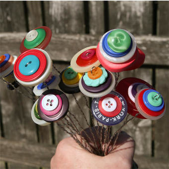 Button Flower Bouquet | 1001 Recycling Ideas ! | Scoop.it