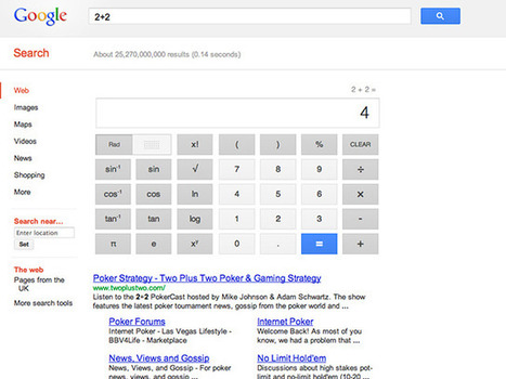 Une vraie calculatrice dans Google ! | Tout le web | Scoop.it
