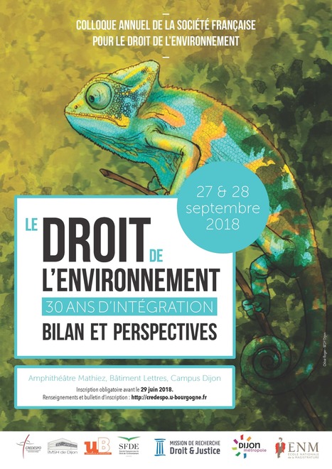Colloque "Le droit de l'environnement - 30 ans d'intégration. Bilan et perspectives" - Labo CREDESPO - uB, Dijon | Variétés entomologiques | Scoop.it