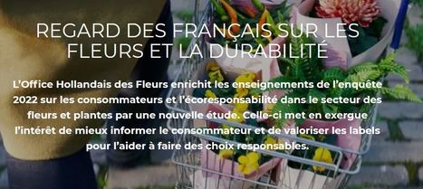 Regard des Français sur la durabilité des fleurs | HORTICULTURE | Scoop.it