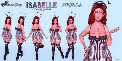 Isabelle Pose Pack October 2022 Group Gift by elephante poses | Teleport Hub - Second Life Freebies | Second Life Freebies | Scoop.it