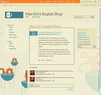 Office 365 Education Top User Tips #10 – Blogging in SharePoint ... | Information and digital literacy in education via the digital path | Scoop.it