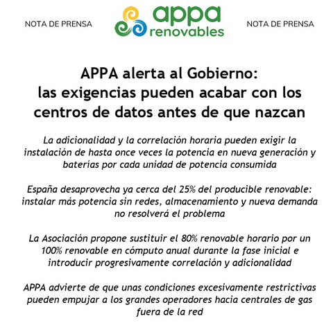 APPA alerta al Gobierno: las exigencias pueden acabar con los centros de datos antes de que nazcan | Contexto energ&eacute;tico general | Scoop.it