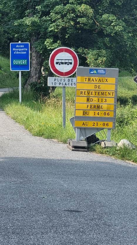 Fermeture de la RD 113 entre La Hourquette d'Ancizan et le camping des Quatre Veziaux à Payolle jusqu'au 21 juin | Vallées d'Aure & Louron - Pyrénées | Scoop.it