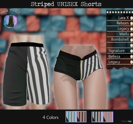 Striped Unisex Shorts July 2025 Group Gift by Max Magic | Teleport Hub - Second Life Freebies | Teleport Hub | Scoop.it