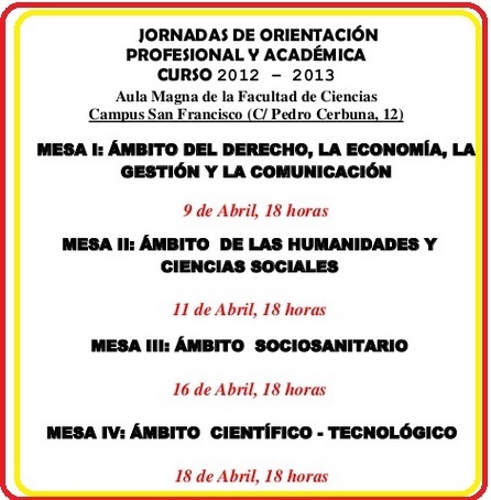 Jornadas de Orientación Profesional y Académica en Zaragoza 2013 | Orientación y Educación - Lecturas | Scoop.it